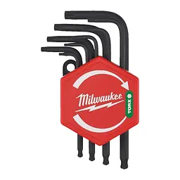 Набір ключів Г-образних Torx Compact MILWAUKEE, (T8/T9/T10/T15/T20/T25/T27/T30/T40) (9шт) , пластиковий холдер