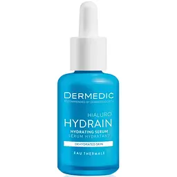 Сироватка для обличчя Dermedic Hydrain 3 Hialuro Зволожувальна для сухої шкіри обличчя, шиї та зони декольте 30 мл (5906739783199) - мініатюра 1