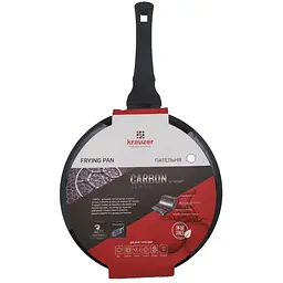 Сковорода кована Krauzer Carbon Strong глибока із силіконовою кришкою 22 см (77215) - мініатюра 3