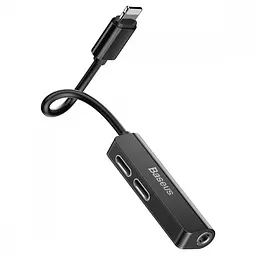 Перехідник AUX Baseus L52 Lightning to 2xLightning + 3.5mm - мініатюра 4