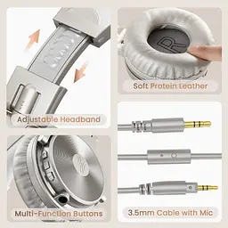 Гарнітура OneOdio Studio Pro C, Bluetooth+3,5мм, Silver - мініатюра 5