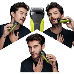Електробритва Braun 300BT Series 3 black/green (6587832) - мініатюра 5