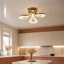 Стельова світлодіодна люстра Splendid Ray L1656/3 LED (GD), золото, 60 Вт, від 8-16 м²