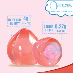 Желейні цукерки Amos 4D Fruit Gummy Peach Burst 65г - мініатюра 4