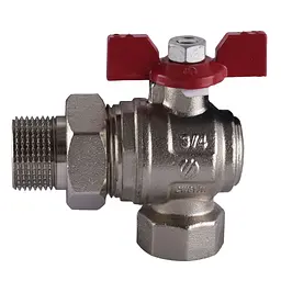 Кран кульовий Arco 3/4″ Sena 154304 кутовий з американкою