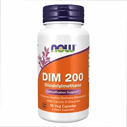 Кальцій Now Foods (DIM 200 w/Calcium D-Glucarate) - 90 веганських капсул