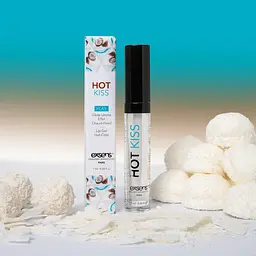 Стимулювальний блиск для губ EXSENS Coconut Hot Kiss, 7 мл (кокос) - мініатюра 6