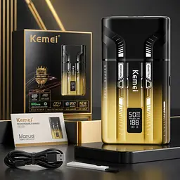 Електробритва KM-T418 з УФ-стерилізацією / Шейвер KEMEI 1400 мАг, 3 режими, 10000 об/хв, IPX7 - мініатюра 5