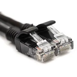 Патч-корд PowerPlant Cat5E UTP 2м, чорний