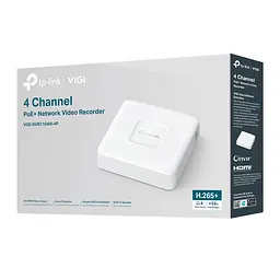 IP-Відеореєстратор TP-Link VIGI NVR1104H-4P, 4 канали Poe, 2xUSB, H265+, 1xHDD, до 16 ТБ, білий - мініатюра 5
