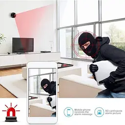 Wi-Fi мінівідеокамера з SD-картою YOSO YOIPC48D2MP20 2.8mm V380 - мініатюра 4