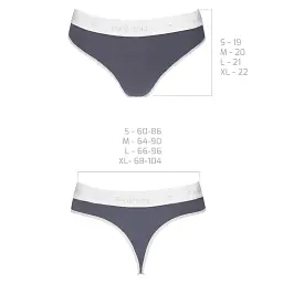 Спортивні трусики-стрінги Passion PS007 Panties dark grey L - мініатюра 3