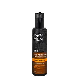Очищаючий гель для обличчя та бороди Kayan Men Face And Beard Cleancing Gel 2 1 250 мл