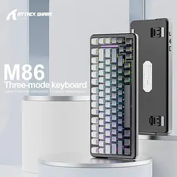 Клавіатура Attack Shark M86 RGB лінійні перемикачі Blueberry Gradient чорна (AS-6972792471525-MN) [166737] - мініатюра 4