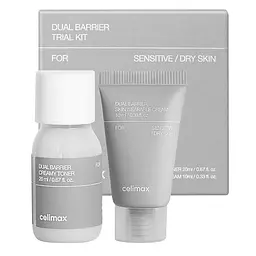 Набір мініатюр для сухої та чутливої шкіри обличчя Dual Barrier Trial Kit Celimax