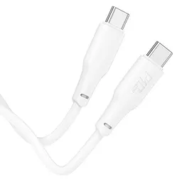 Кабель HOCO X93 Type-C to Type-C Force fast charging data cable 1 метр 60 вт белый - миниатюра 3