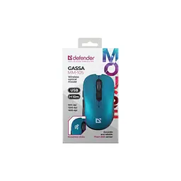 Мишка Defender Gassa MM-105 Wireless Turquoise (52102) - мініатюра 5
