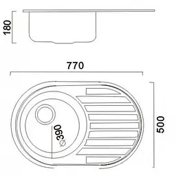 Мийка кухонна HAIBA 77х50 satin (HB0563) - мініатюра 2