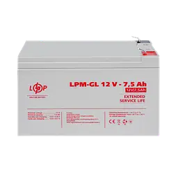 Акумулятор гелевий LPM-GL 12V - 7.5 Ah - мініатюра 2