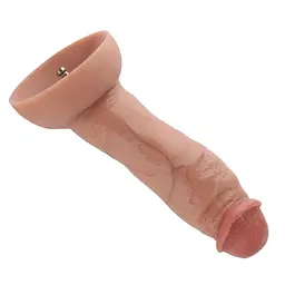 Гіперреалістичний фалоімітатор для секс-машин Hismith Hyper Realistic Silicone Dildo, KlicLok - мініатюра 5
