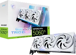 Відеокарта GeForce RTX 5060 Ti 8GB MSI Gaming Trio OC White (RTX 5060 Ti 8G GAMING TRIO OC WHITE)