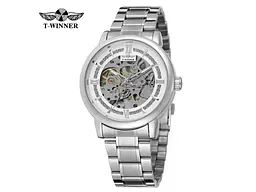 Чоловічий наручний годинник 8173 Silver-White Steel Forsining acs0031366 - мініатюра 2