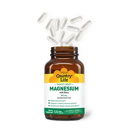 Магній з кремнієм Country Life Target-Mins Magnesium Caps with Silica 300 мг 120 вегетаріанських капсул - мініатюра 3