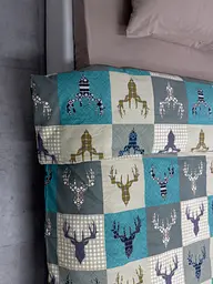 Комплект постільної білизни Ecotton полуторний 29345-3 Оленi на зеленому (24286) - мініатюра 5