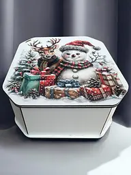 Подарункова коробка квадратна (ХДФ) 29x29x10 см. №5