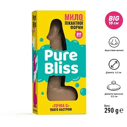 Крафтове мило-член із присоскою Pure Bliss Big Brown - мініатюра 6