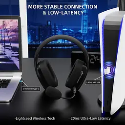 Бездротові геймерські навушники ATTACK SHARK L80 Pro / Black - мініатюра 3