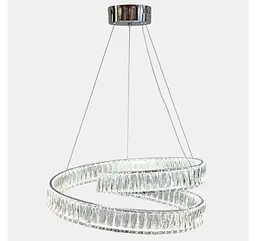Підвісна кришталева LED-люстра Artlight 555-600CH з переплетеними кільцями, хром, 113 Вт, від 13-20 м² - мініатюра 5