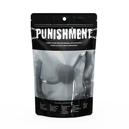 Повітропроникний кляп із силіконовою кулькою Punishment – Silicone Ball Gag – Black - мініатюра 6
