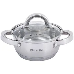 Каструля Kamille зі скляною кришкою низька Ø14 см kuh0009869