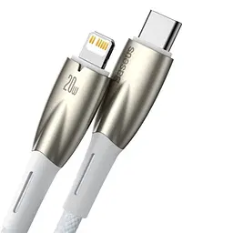 PD Кабель Baseus Glimmer Series Fast Charging Data Cable Type-C to iP 20W 1m білий CADH000002 - мініатюра 3