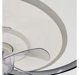 Стельова LED-люстра-вентилятор Artlight WG5088A BK+WH, біла з чорною окантовкою, 70 Вт, від 10-18 м² - мініатюра 5