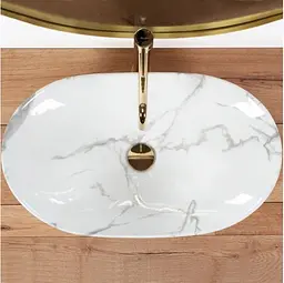 Умивальник Rea Royal 36x60,5 marmo shiny (REA-U8009), Матова - мініатюра 5