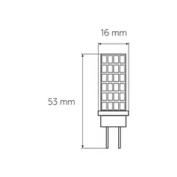 Лампочка Eurolamp Светодиодная капсульная лампа EUROLAMP LED силикон G4 5W 500Lm 400 (LED-G4-0540(220)) - мініатюра 3