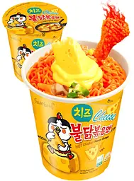 Локшина швидкого приготування Samyang Buldak Hot Chicken Flavour Ramen Cheese 70г - мініатюра 4