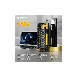 Клавіатура Attack Shark X86 RGB Wireless/Bluetooth/USB UA Star Black (X86SB_AS) - мініатюра 2