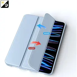 Чохол-книжка BeCover Tri Fold Soft TPU Silicone для Apple iPad Pro 11" M4 2024 Light Blue (711748) - мініатюра 4