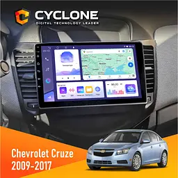 Штатна магнітола Chevrolet Cruze 2009-2018 Cyclone C9-011 4x64, DSP Cyclone (НФ-00006945)