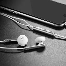 Дротові навушники Hoco M22 Spirited Rhyme with mic, 3.5mm, 1.2m, silver - мініатюра 3