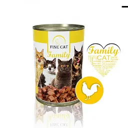 Вологий корм для дорослих котів Fine Cat з куркою, 415 г