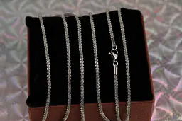 Ланцюг Xuping Jewelry плетіння Крихітка 45 см 2 мм сріблястий - мініатюра 2