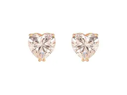 Сережки Xuping пусети M&L 18K "Кристальні серця" 10х10мм 303599