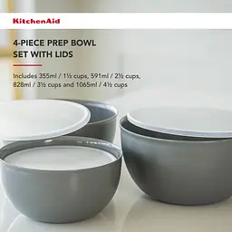 Набір мисок з кришками KitchenAid Coreline сірий 4 шт. (KQG176OSCGG) - мініатюра 10