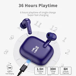 Бездротові навушники Xinwld Bluetooth 5.3 з мікрофоном - мініатюра 4