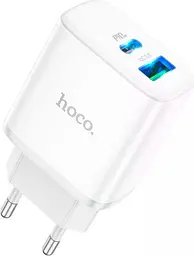 Мережевий зарядний пристрій Hoco C105A PD 20W White [86910] - мініатюра 2