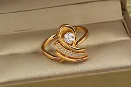Кільце Xuping Jewelry модернізм р 20 золотисте - мініатюра 2